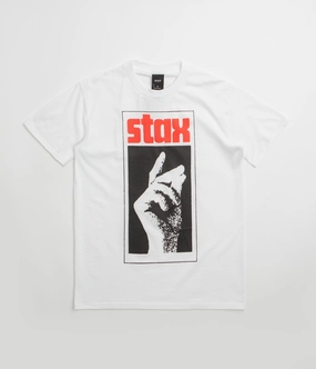 Trendy Fair trade HUF Stax Snap T-Shirt - White