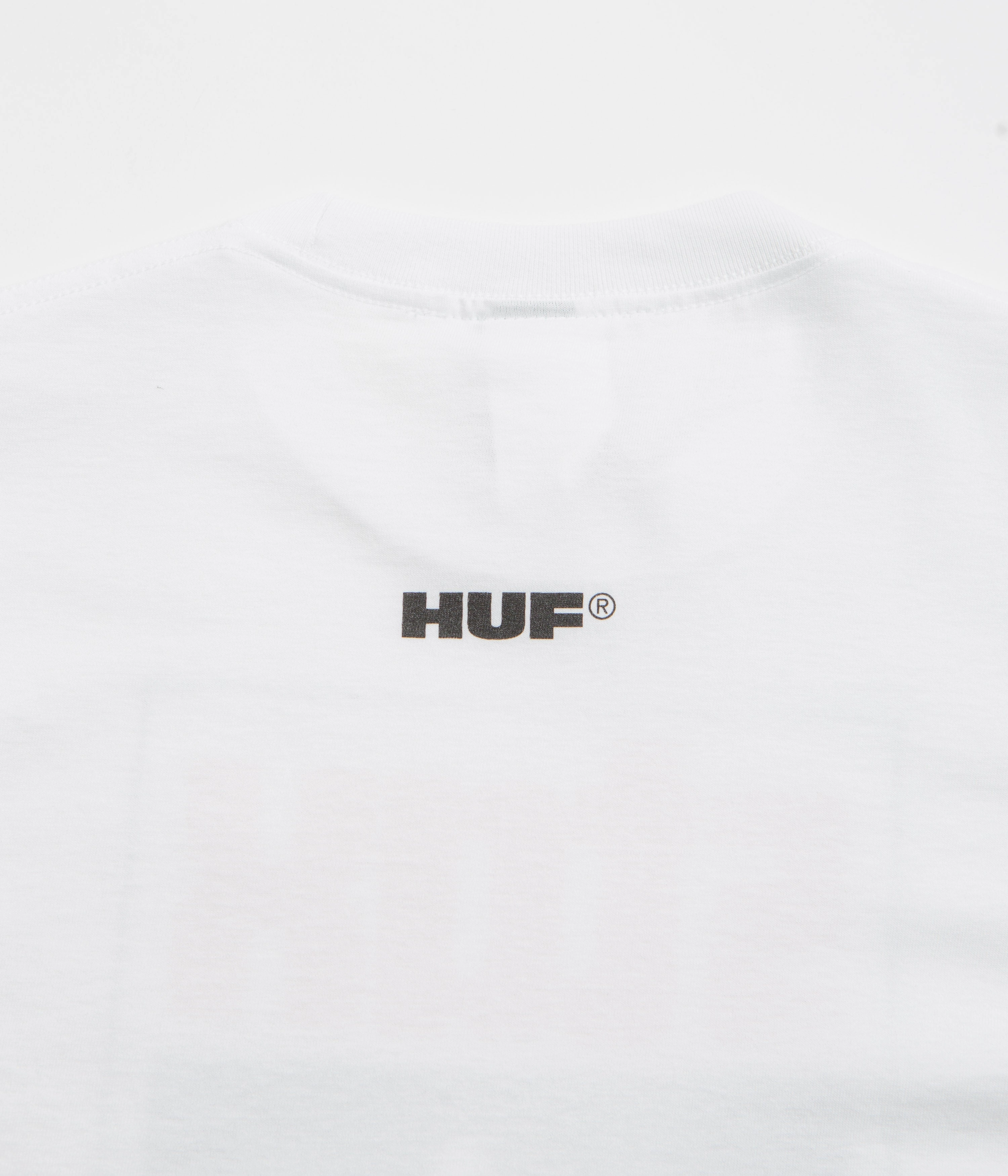 Full length Recycled Polyester Blend HUF Stax Snap T-Shirt - White