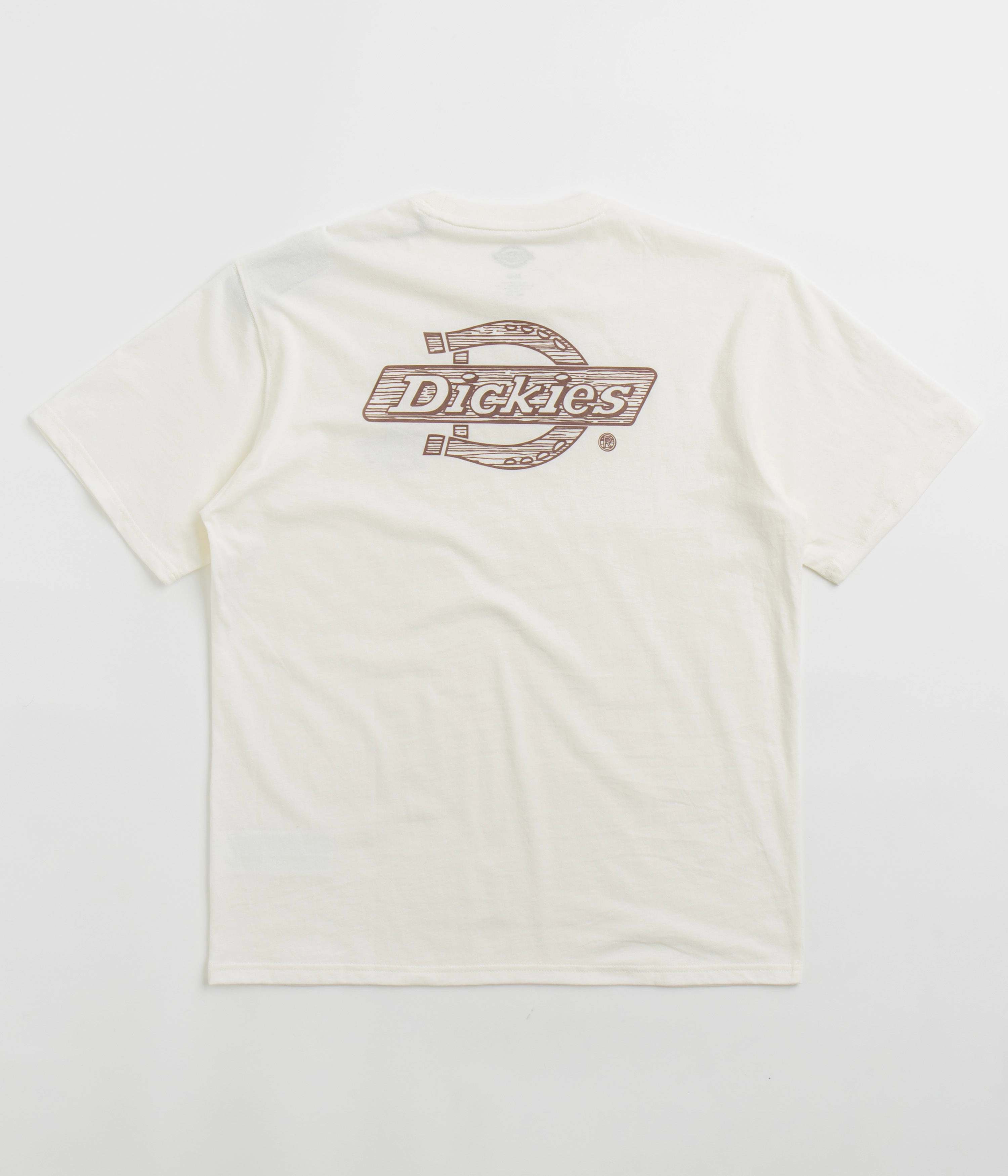 Dickies Wood Logo T-Shirt - Egret full-length legs