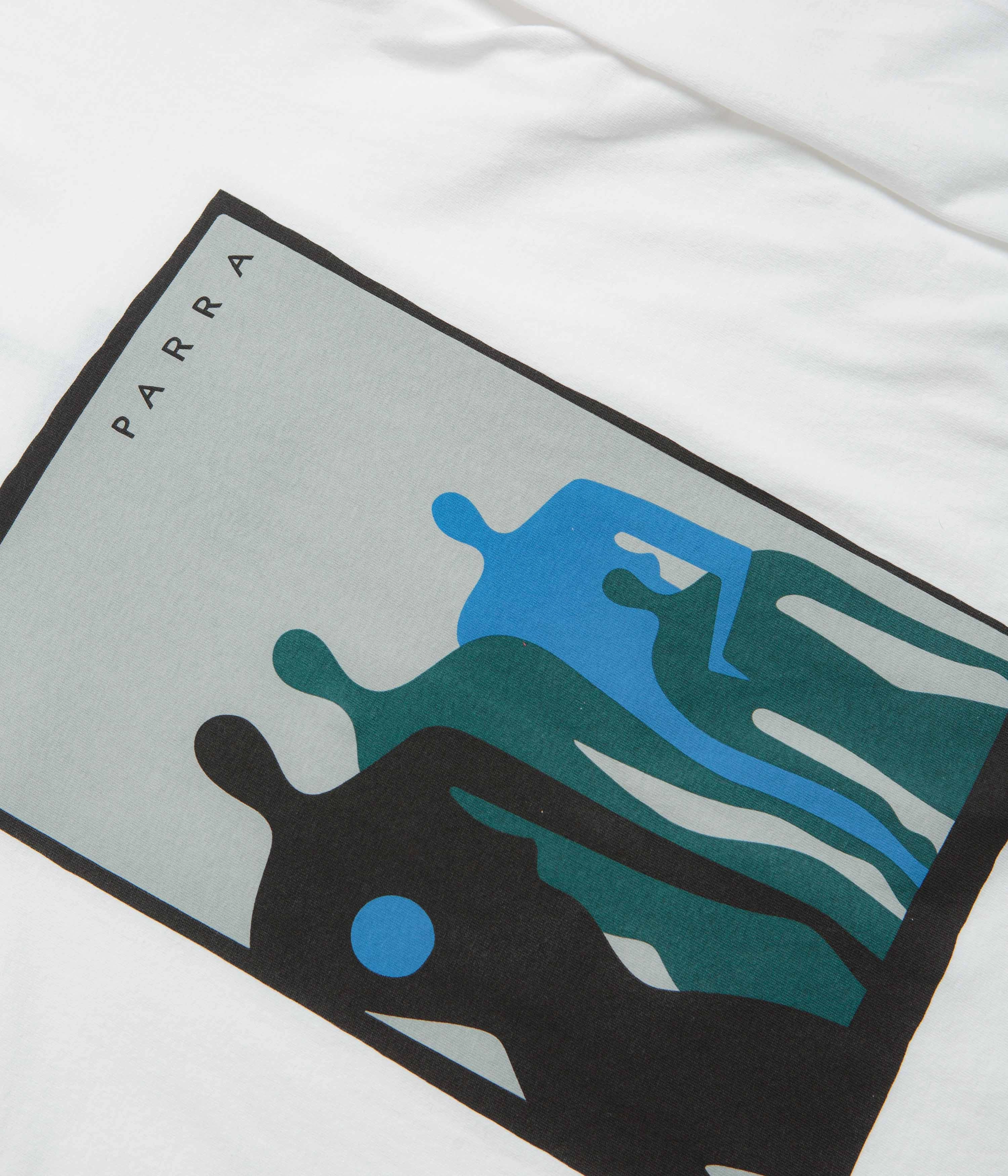 animal hem Elastic waist by Parra The Visitors Long Sleeve T-Shirt - White