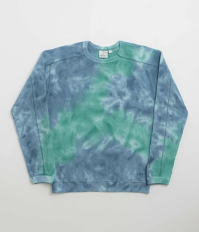 goes with sweatpants Street Staple Gramicci Waffle Crewneck Sweatshirt - Turquoise Tie Dye
