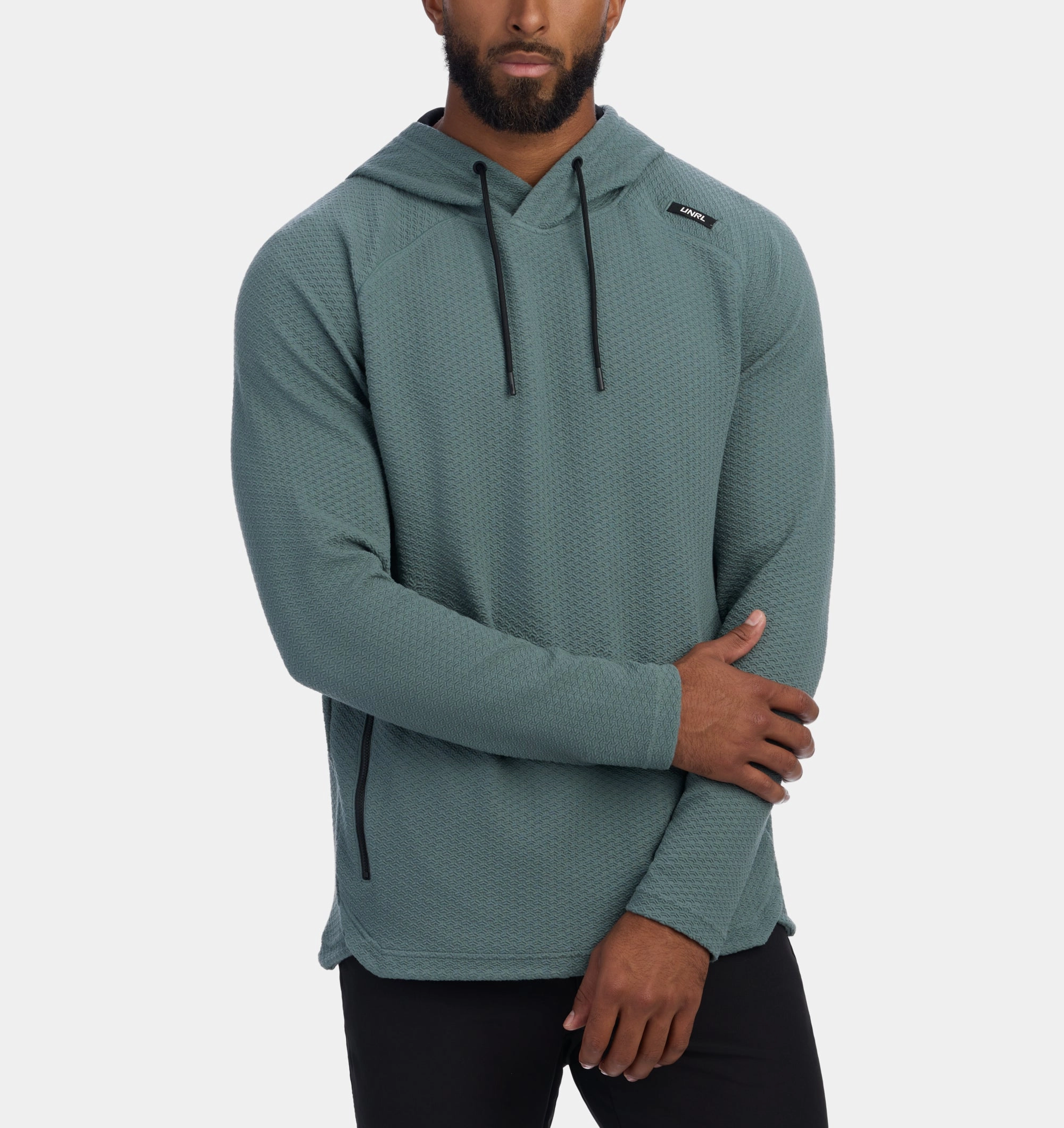 Elevation Hoodie Bound Seam Edges Bold Patterns