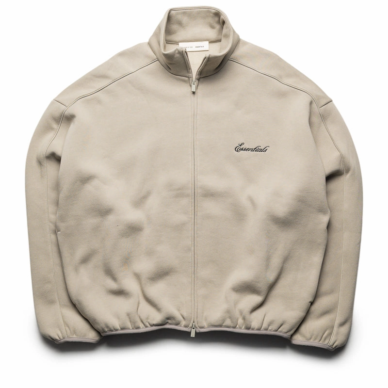 Fear Of God Essentials Modern Fit Fleece Track Jacket - Abbey Stone Market Foldable Collar
