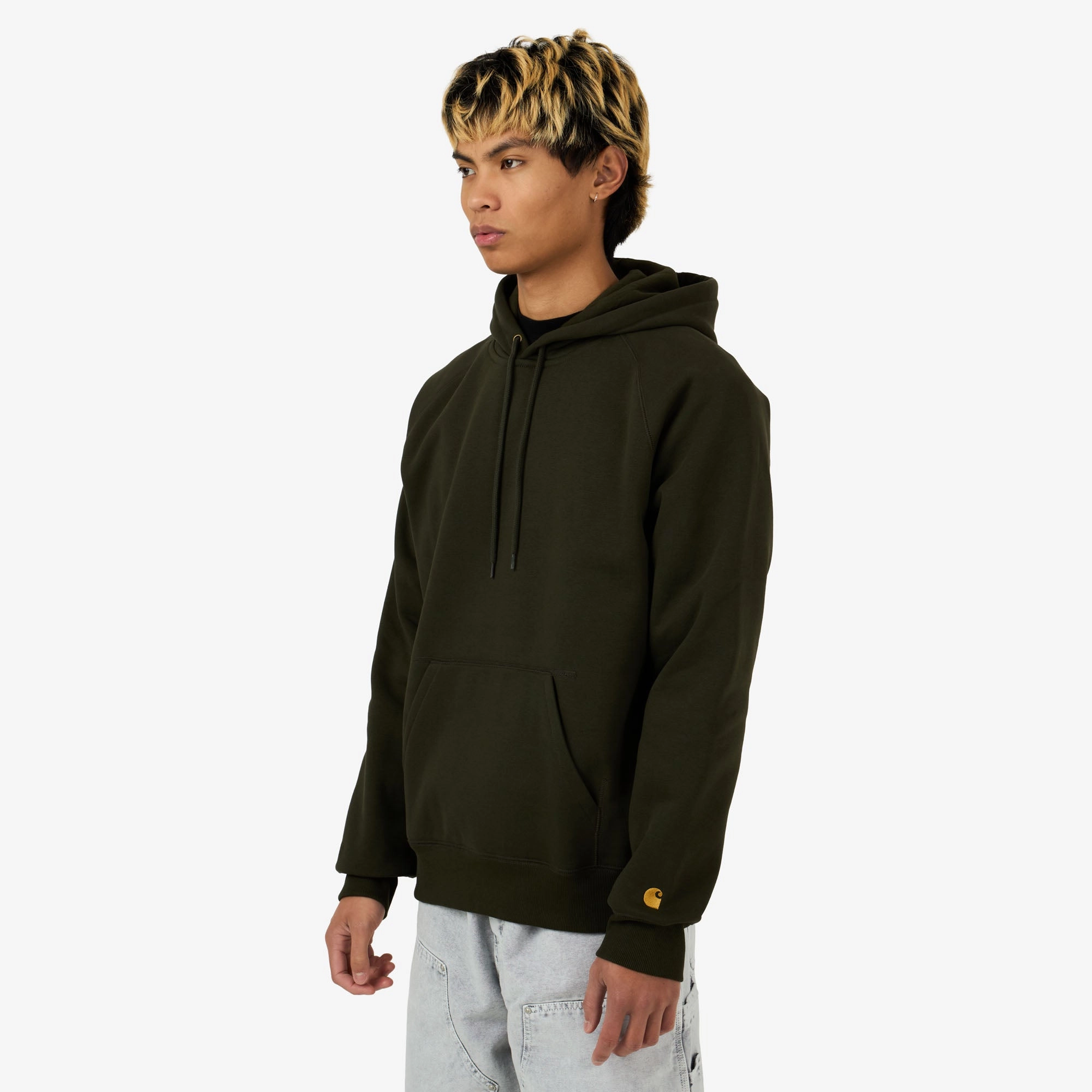 Beach Wear tribal print Carhartt WIP Hooded Chase Sweatshirt Olive