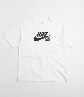 aquarium event Trendy Silhouette Nike SB Large Logo T-Shirt - White / Black