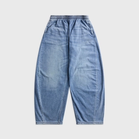 Alexander Wang Sweatpant with Elasticated Drawstring Waist - Washed Light Blue Relax Fit Design Durable Utility