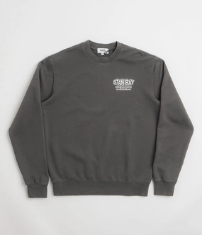 Breathable Design Stan Ray Long Haul Crewneck Sweatshirt - Washed Black