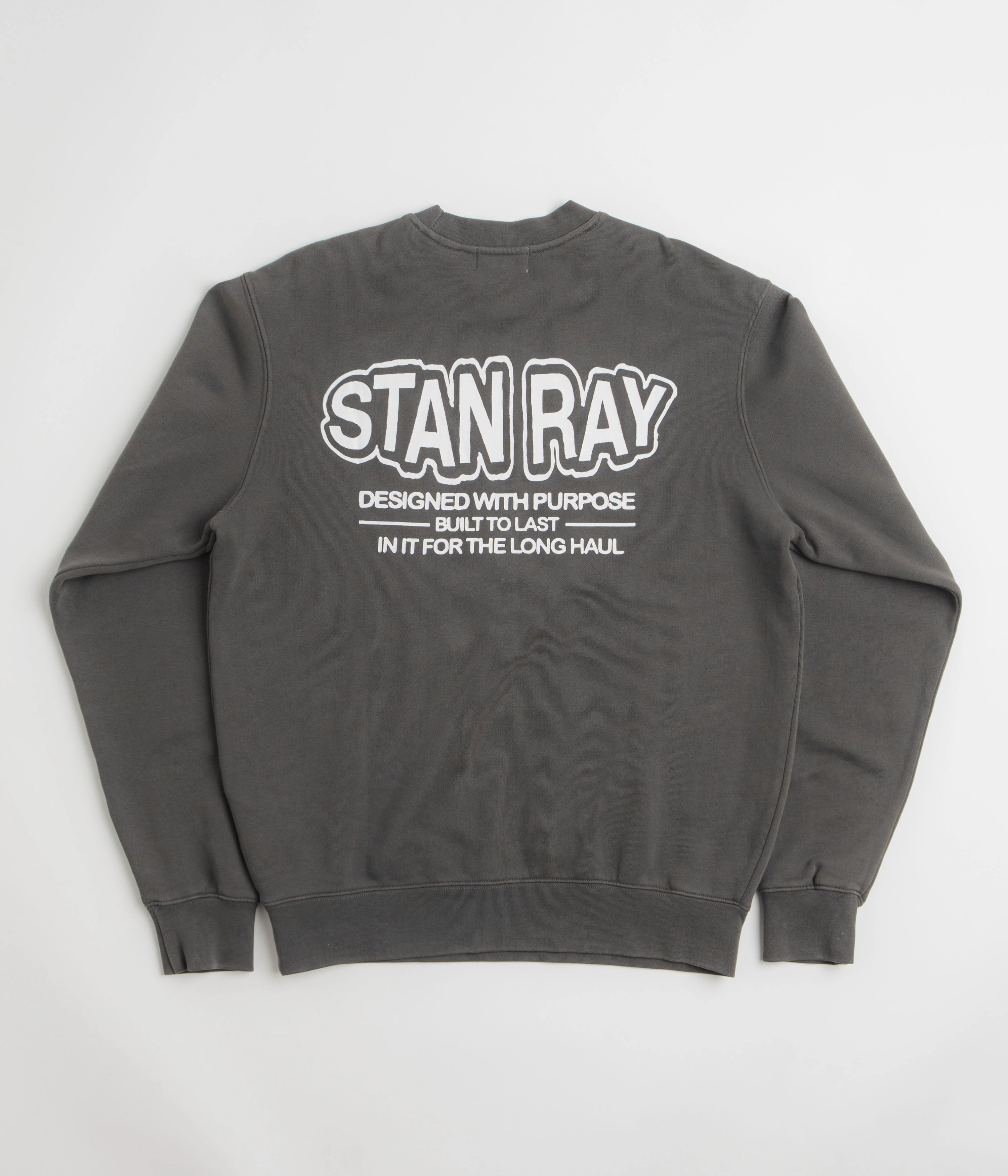 Core Bold Comfy Outerwear Stan Ray Long Haul Crewneck Sweatshirt - Washed Black