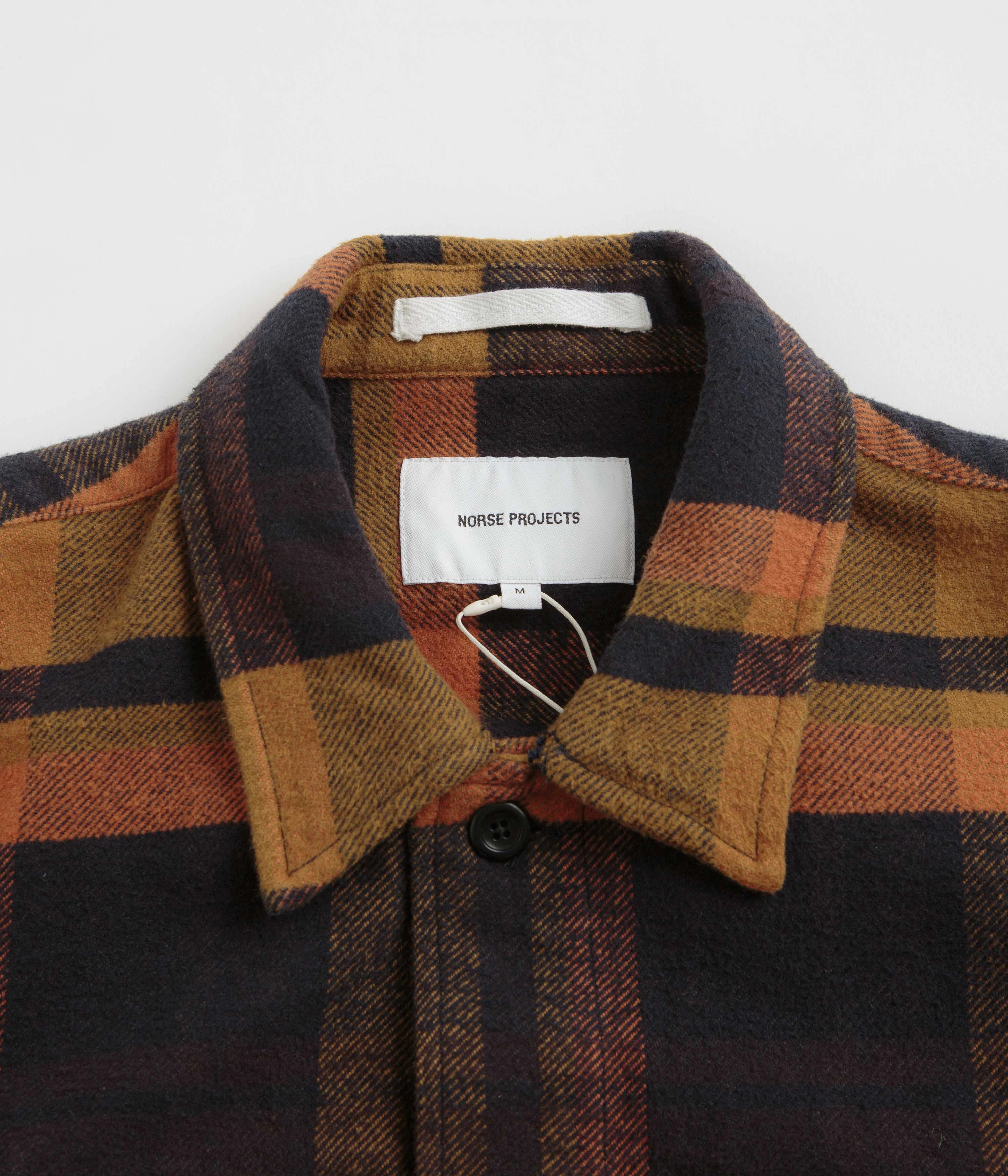 Travel Layer Travel Comfort Norse Projects Julian Organic Heavy Twill Overshirt - Dark Navy