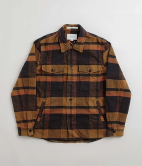 Norse Projects Julian Organic Heavy Twill Overshirt - Dark Navy suitable for work uniforms Wind Resistant Shield