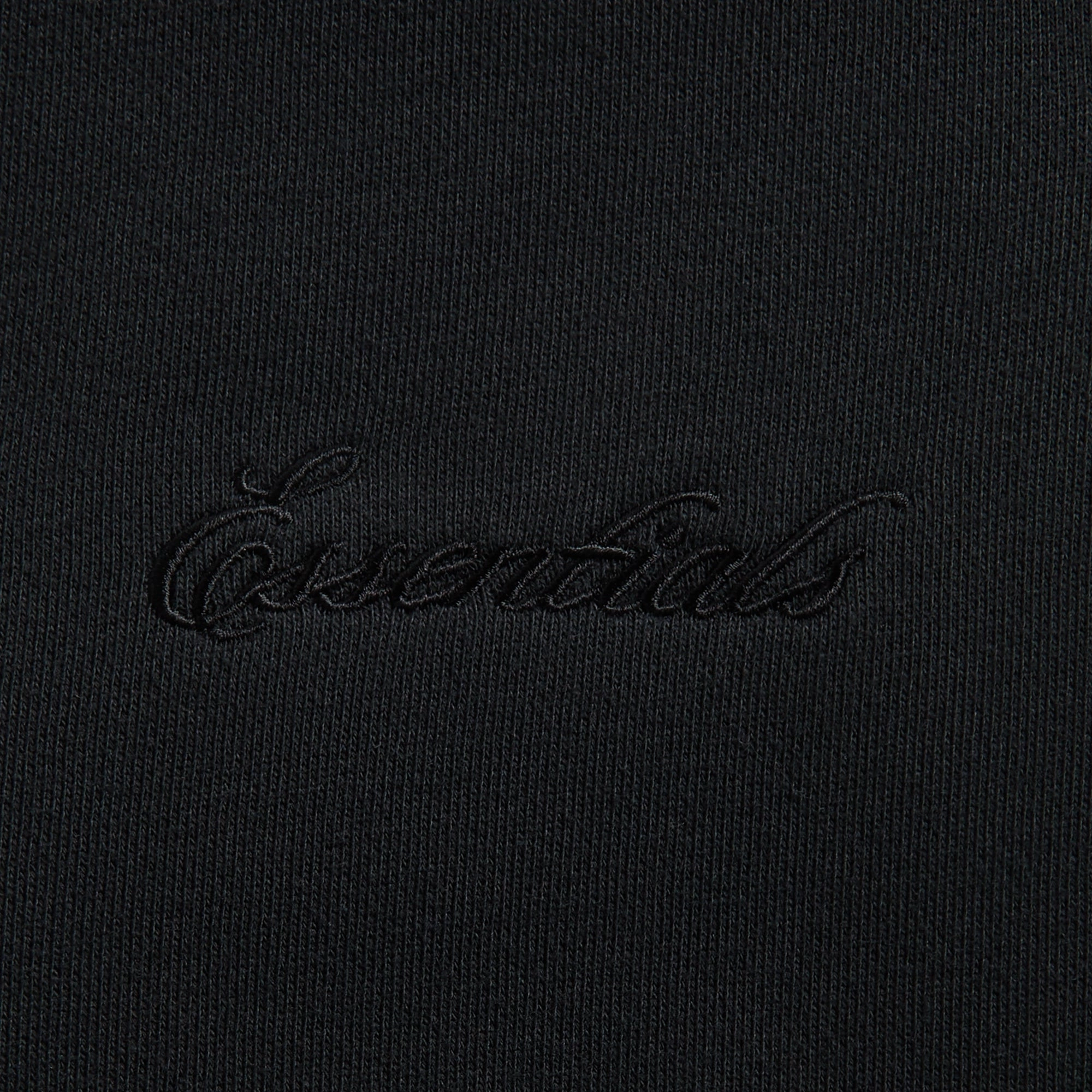 Essentials Relaxed Fleece Sweatpant With Piping - Jet Black / Cloud White All-day Comfort No Gap Waist