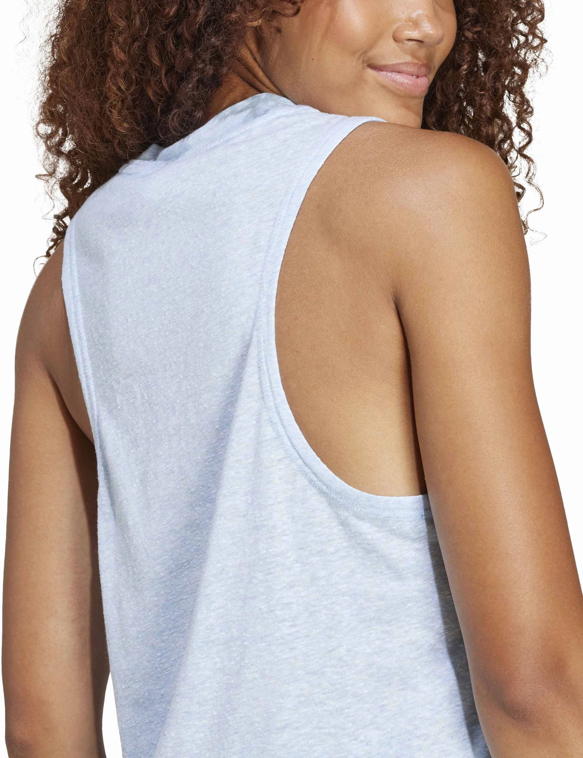 Dynamic Muscle Support high - density storage Essentials Winners Tank Top - Glow Blue/White