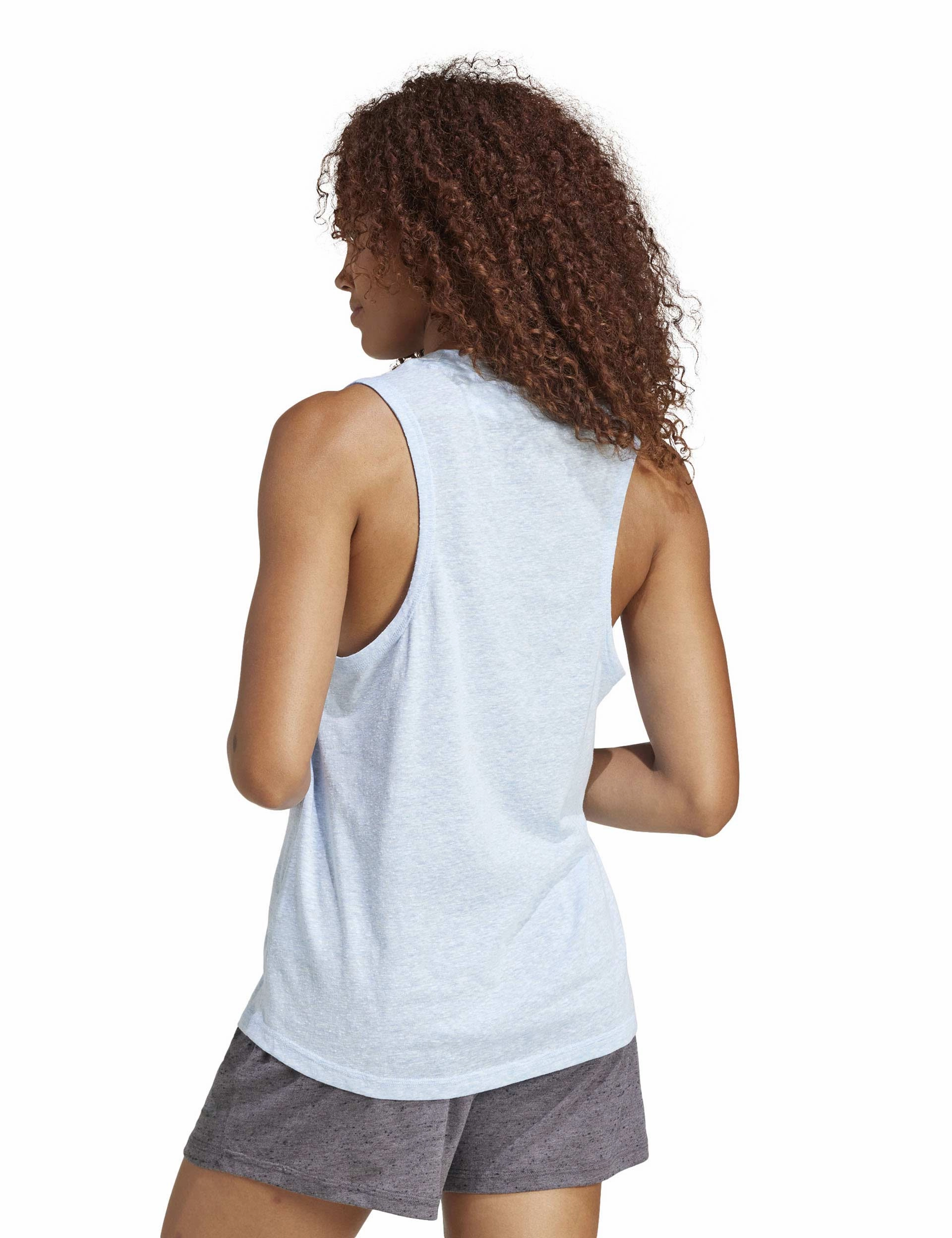 Essentials Winners Tank Top - Glow Blue/White Performance Fit