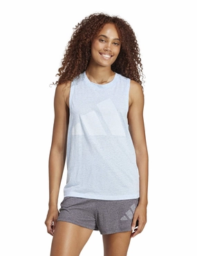 Essentials Winners Tank Top - Glow Blue/White Abrasion resistant