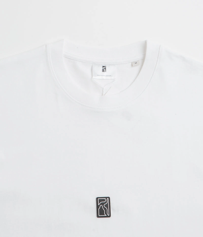 Poetic Collective Rubber Patch T-Shirt - White hiking event petite size