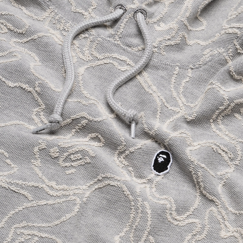 Comfy Base A Bathing Ape Line Camo Jacquard Pullover Hoodie - Grey
