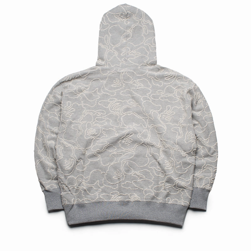 A Bathing Ape Line Camo Jacquard Pullover Hoodie - Grey Fish like
