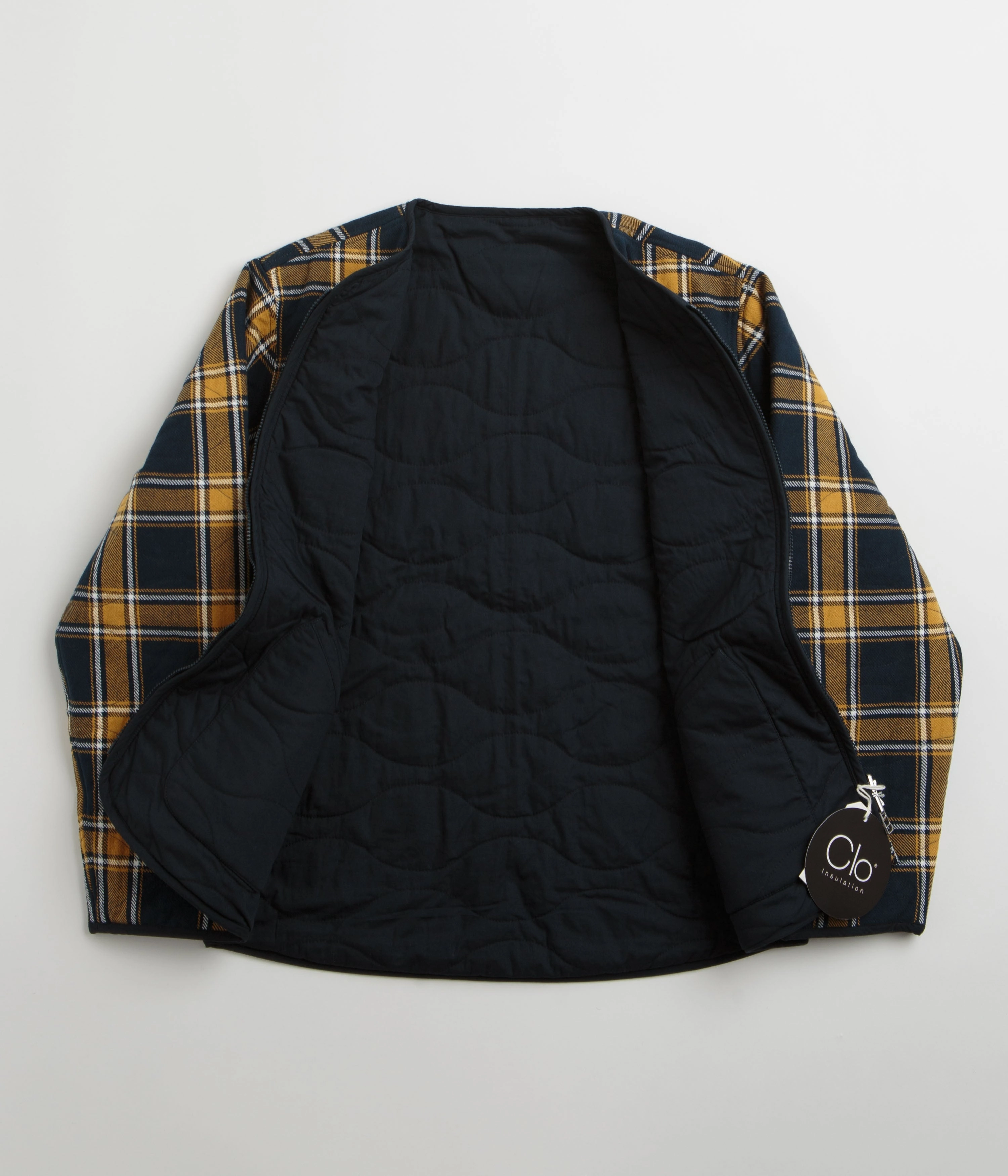 Universal Works Reversible Military Liner Jacket - Yellow / Navy Travel Ease suitable for corporate events