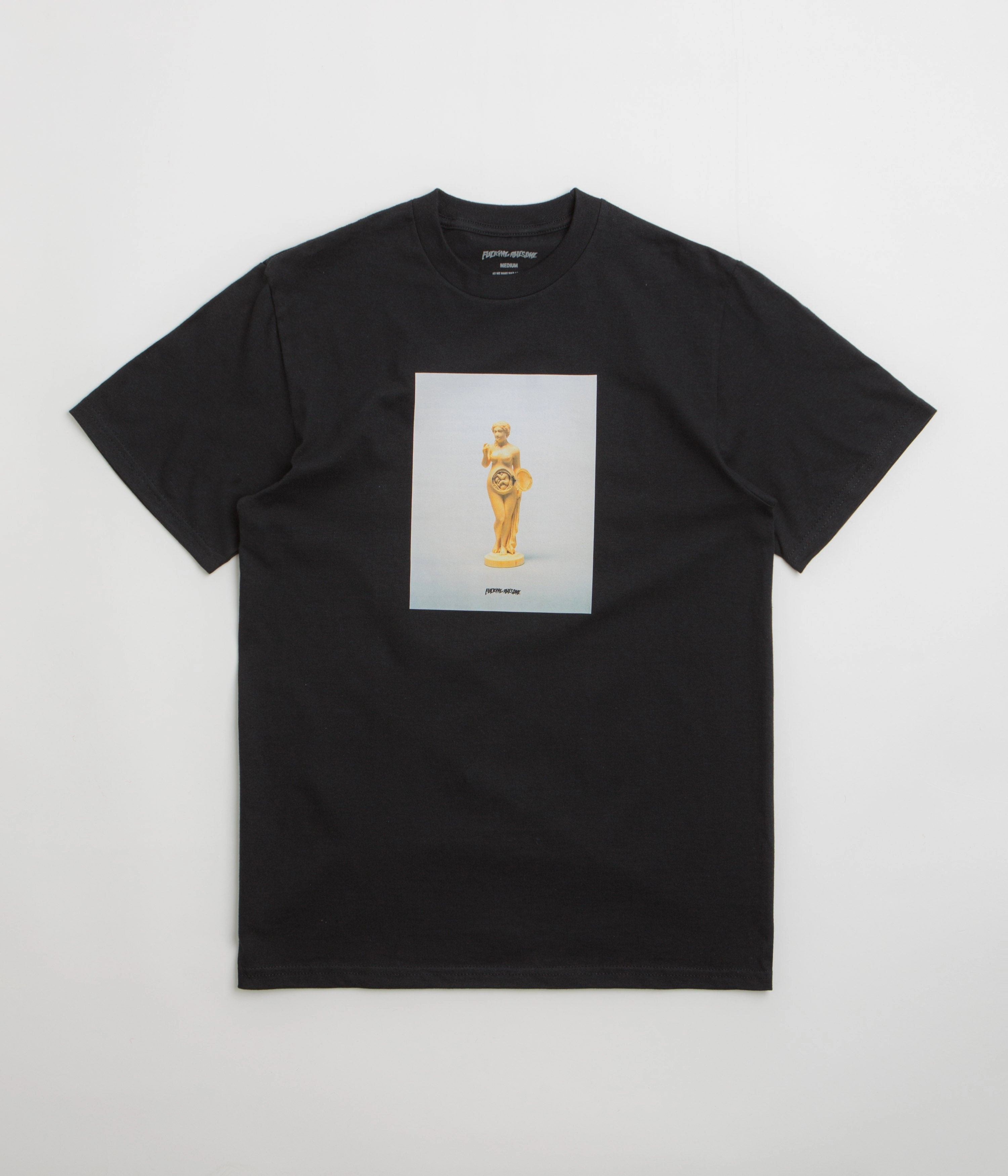 Bio Washed Softness Fucking Awesome 2025 Statue T-Shirt - Black