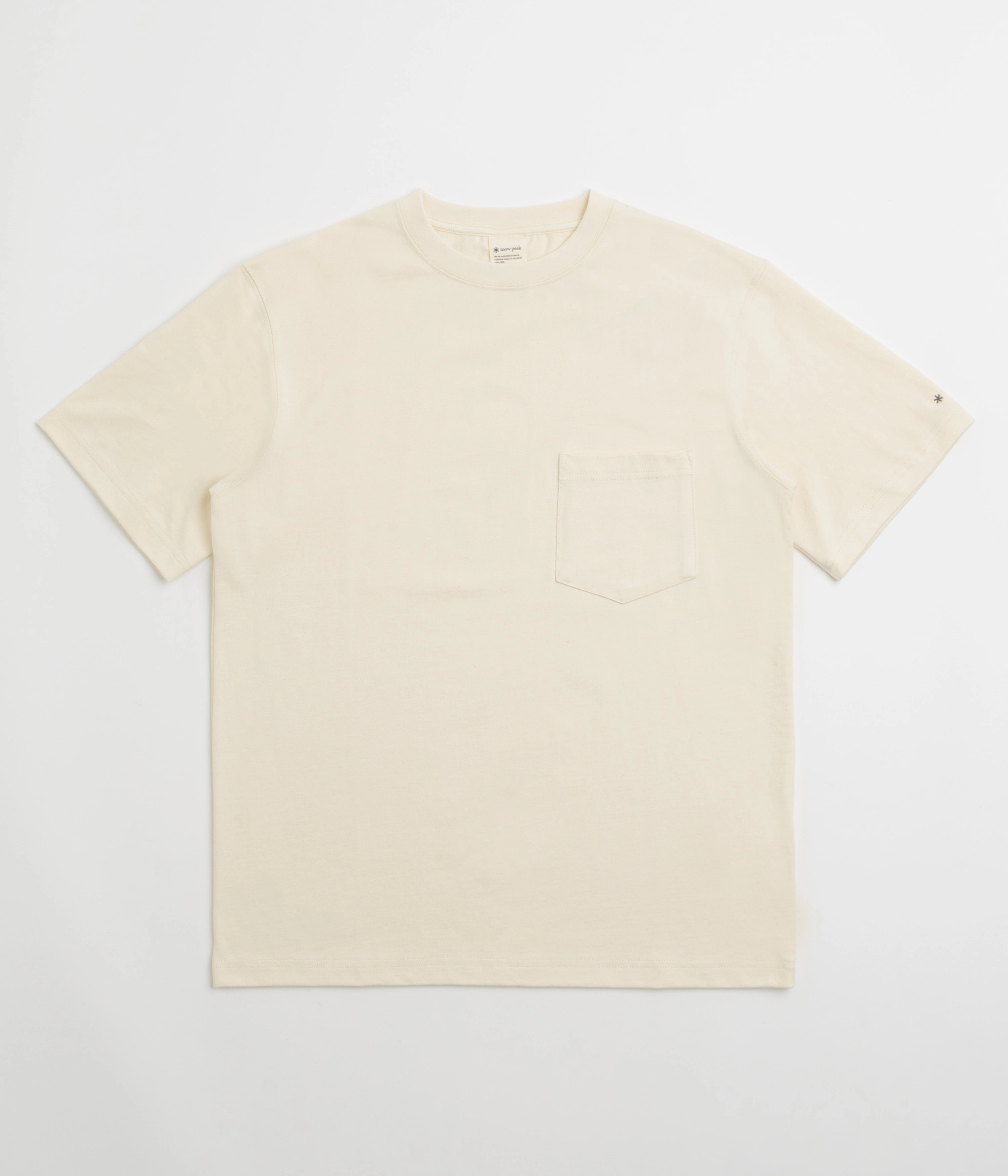 trendy season Snow Peak Recycled Cotton T-Shirt - Oatmeal