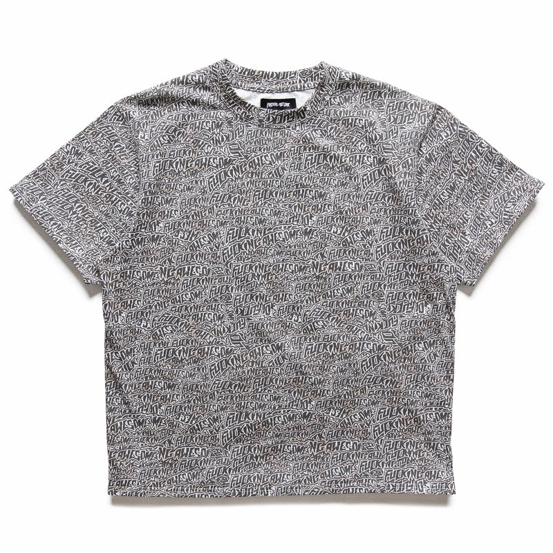 Fucking Awesome Burnt Sticker Stamp Tee - Black/White bottom