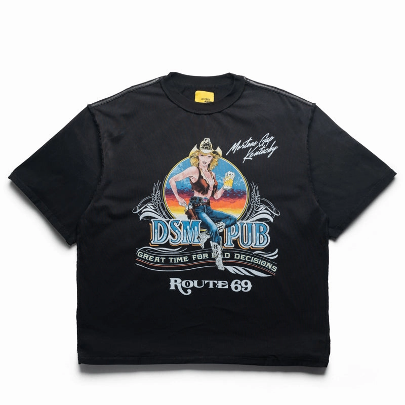 Diet Starts Monday Pub Tee - Vintage Black hot climate modern hem