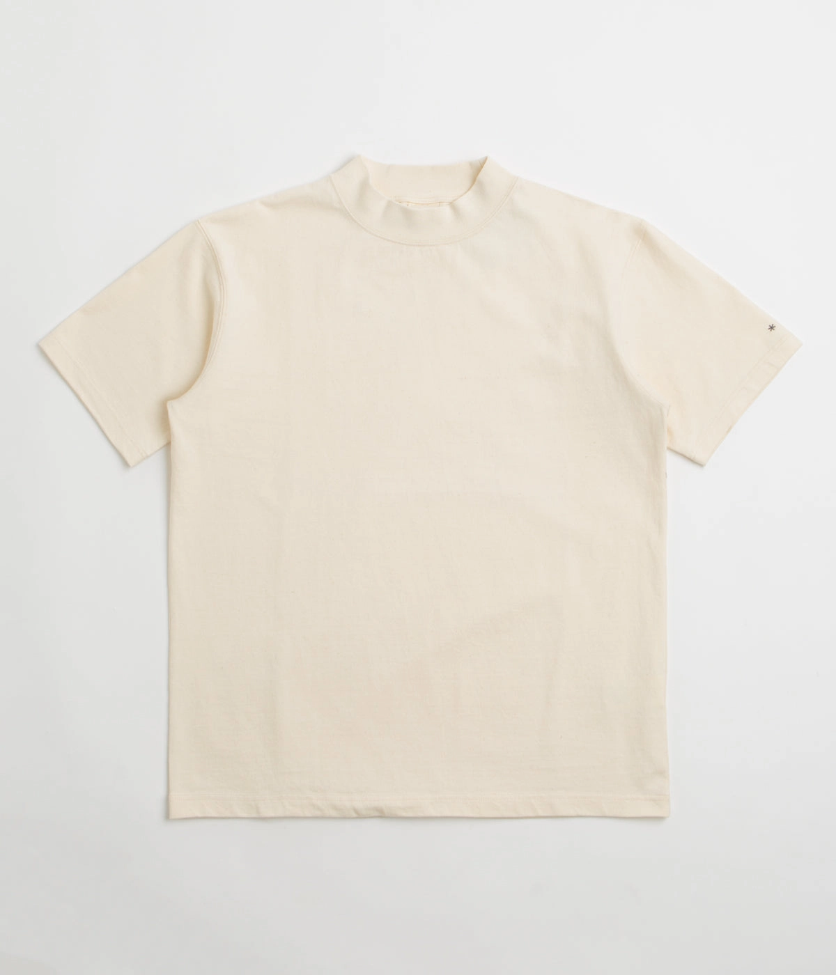 Fashion Design culottes silhouette Snow Peak Recycled Cotton Heavy Mockneck T-Shirt - Ecru