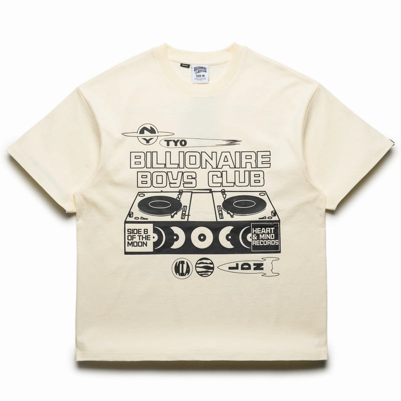 Billionaire Boys Club Side B Knit Tee - Winter White Frayed hem tie dye