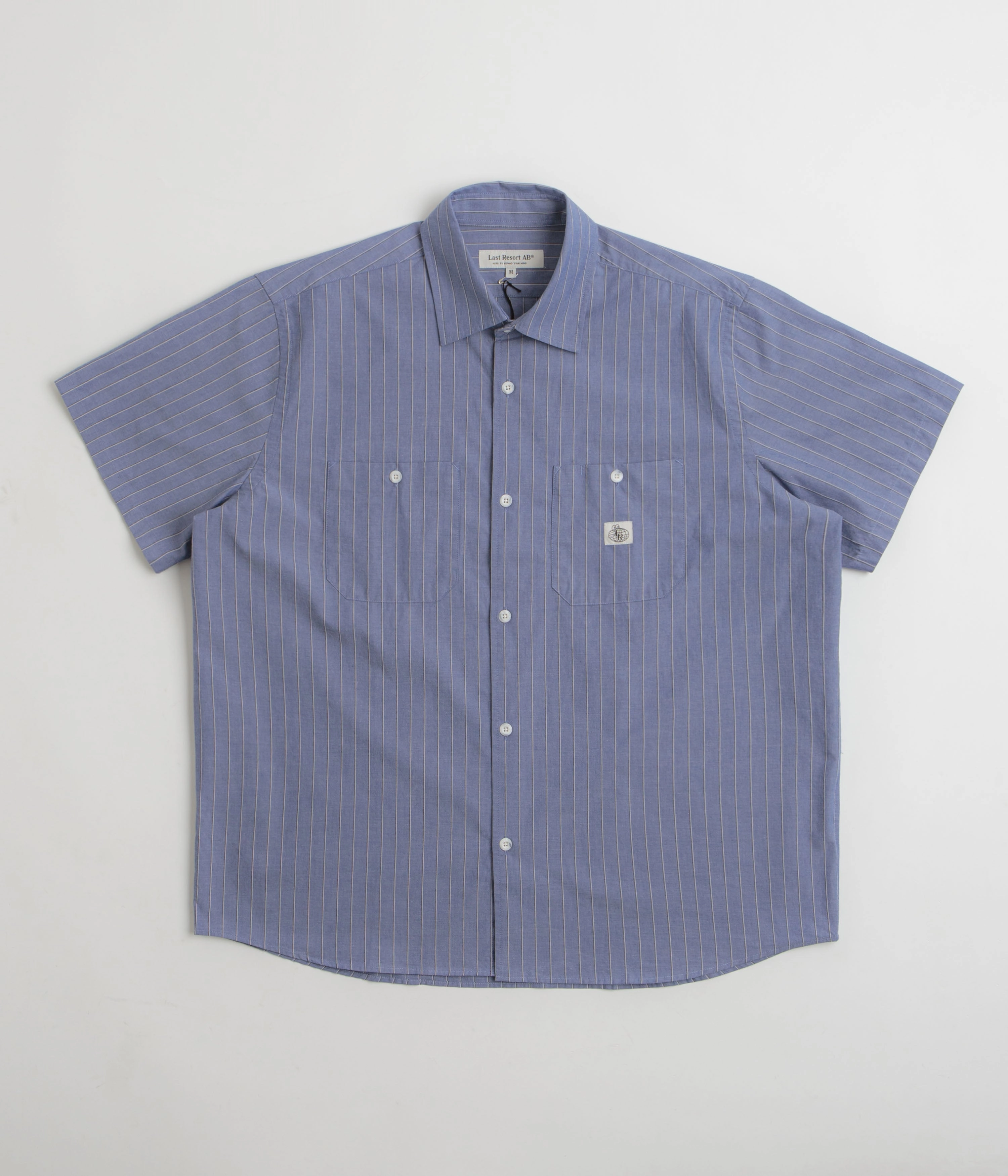 Last Resort AB SS-SM001 Short Sleeve Shirt - Zen Blue Striped style