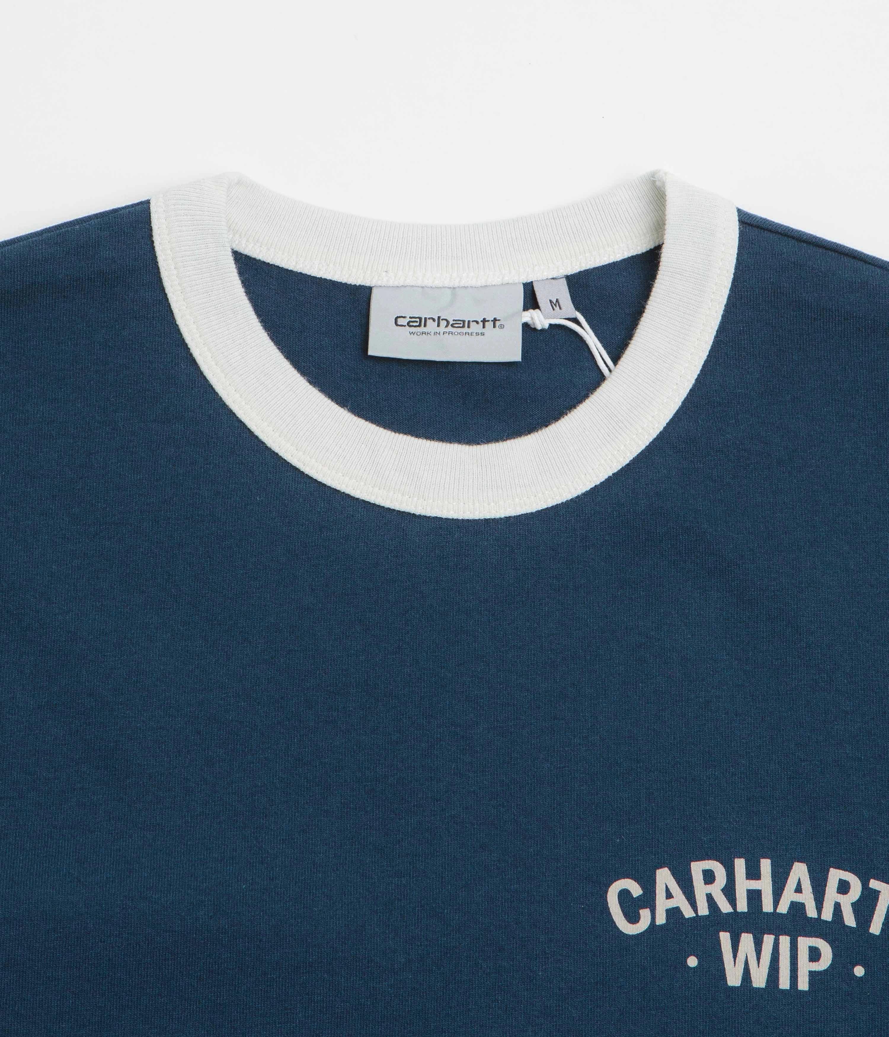 snowboarding venue Carhartt 89 Ringer T-Shirt - Ink / Wax