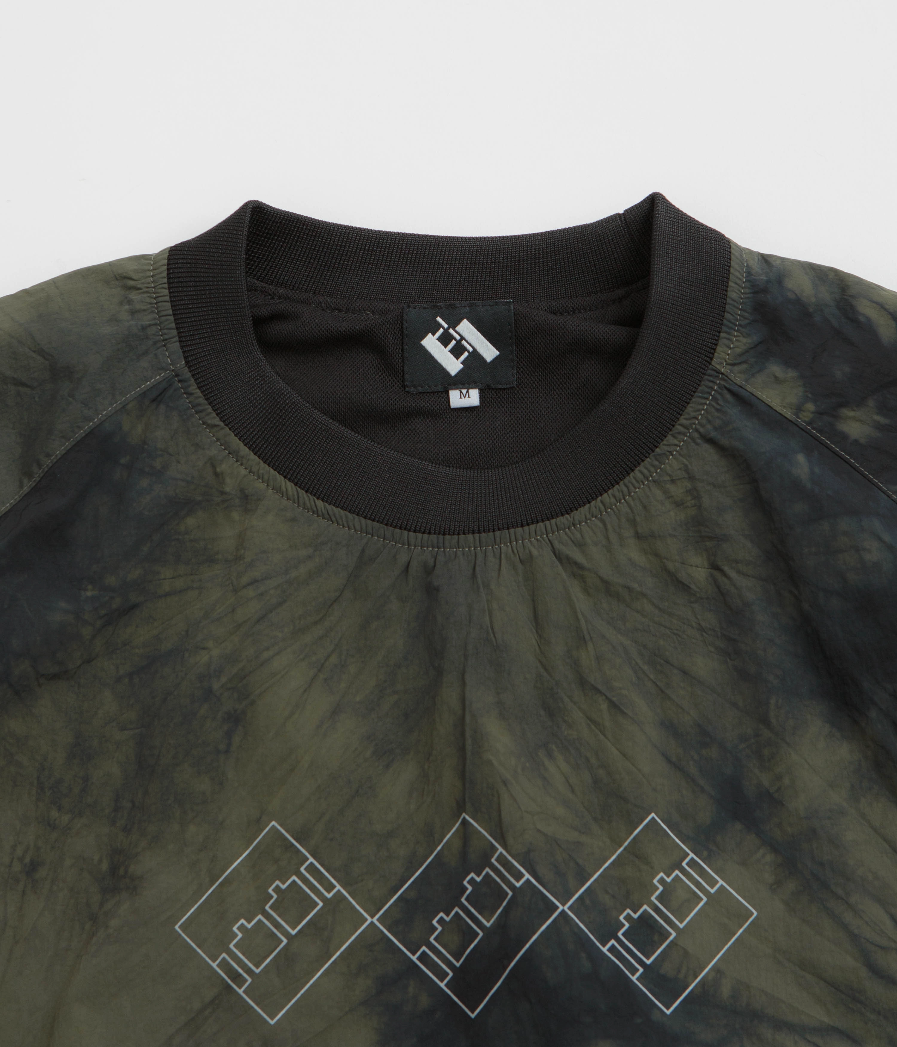Essential Outerwear The Trilogy Tapes Tech Sports Crewneck Sweatshirt - Black / Olive Marble