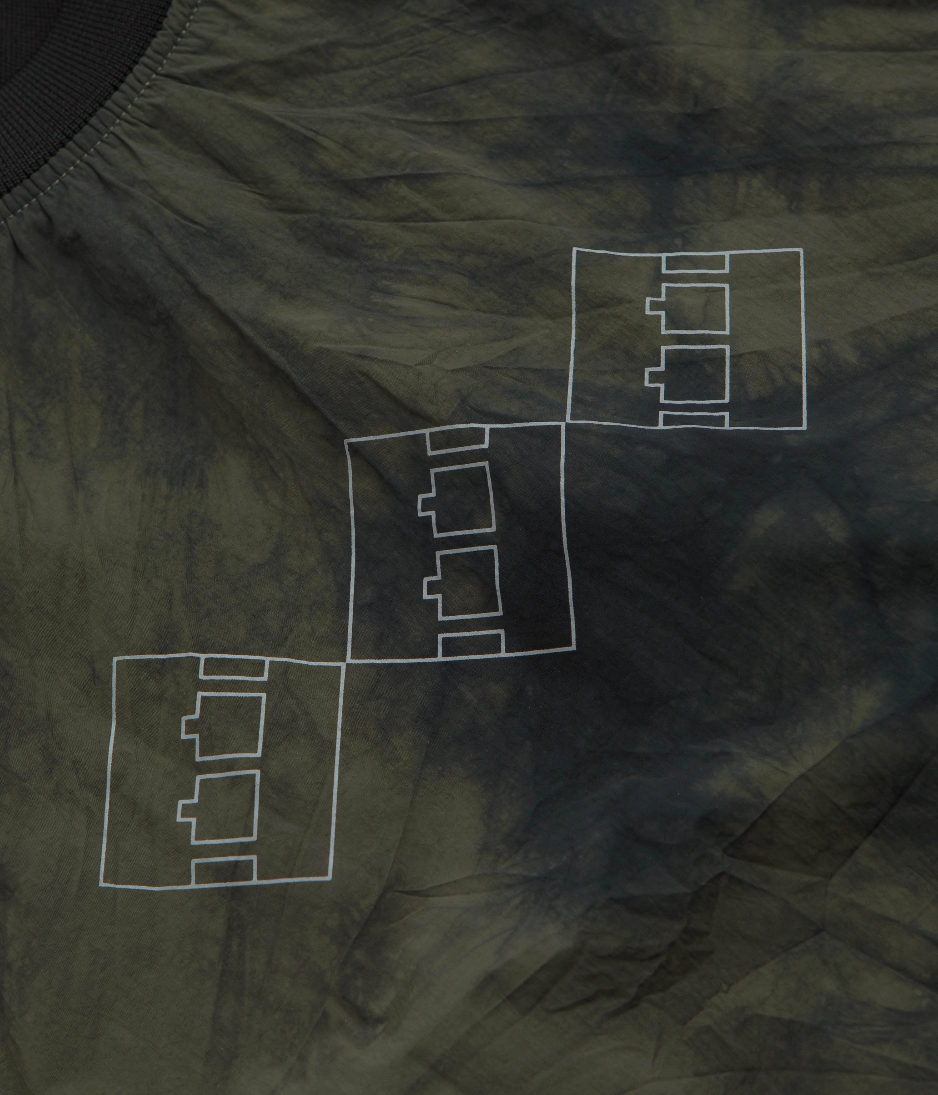 Monochrome Look The Trilogy Tapes Tech Sports Crewneck Sweatshirt - Black / Olive Marble