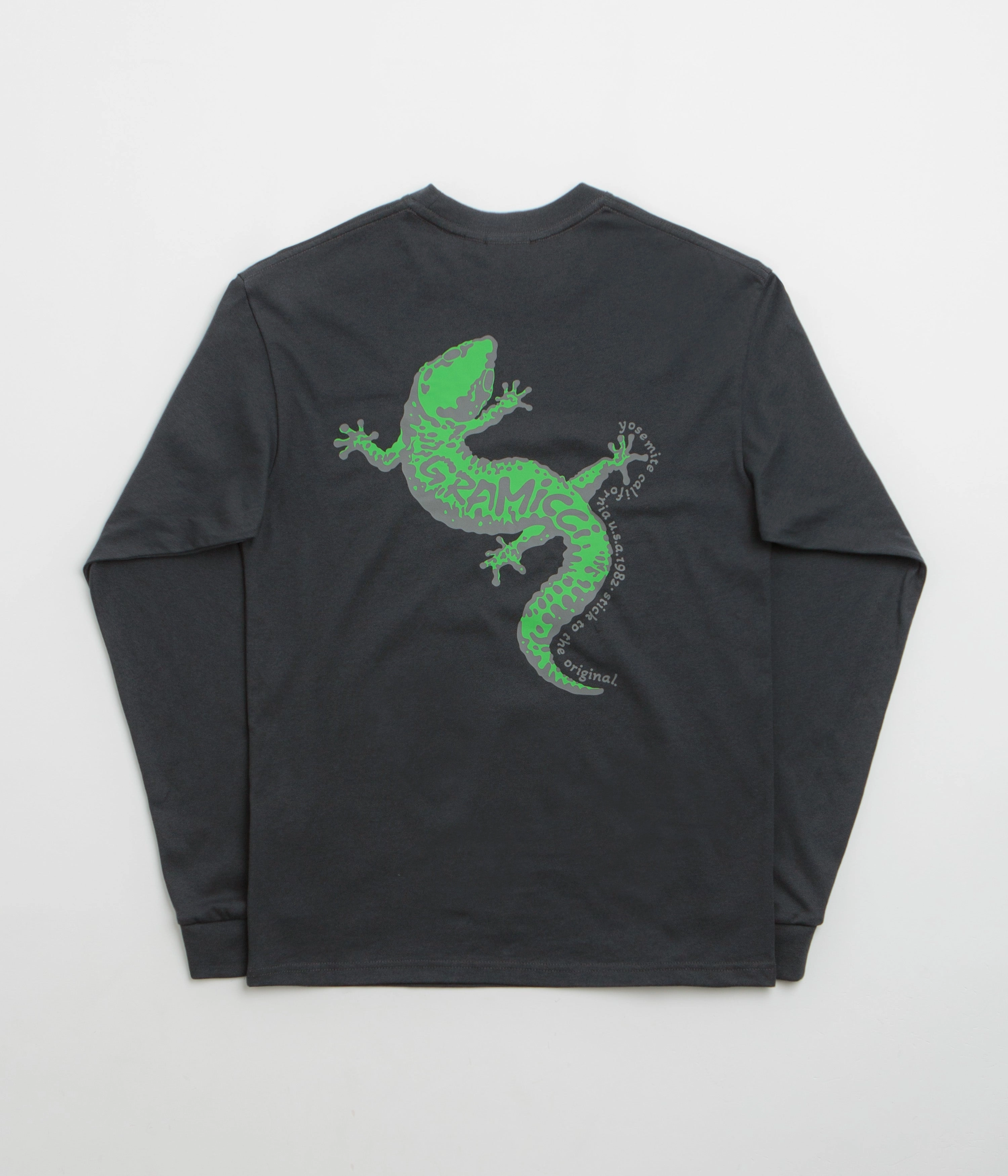 camping event Gramicci Gecko Long Sleeve T-Shirt - Vintage Black