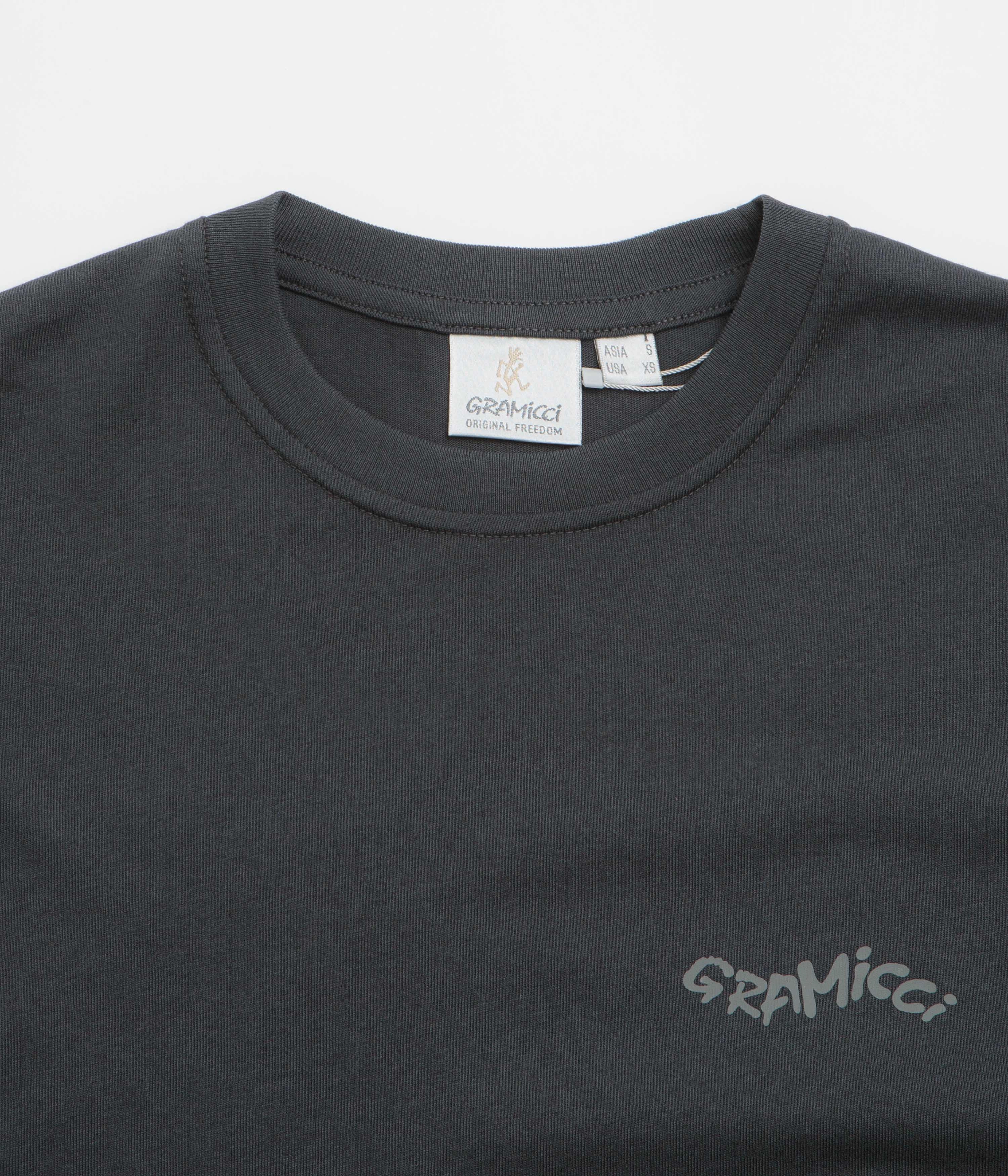 Gramicci Gecko Long Sleeve T-Shirt - Vintage Black animal hem