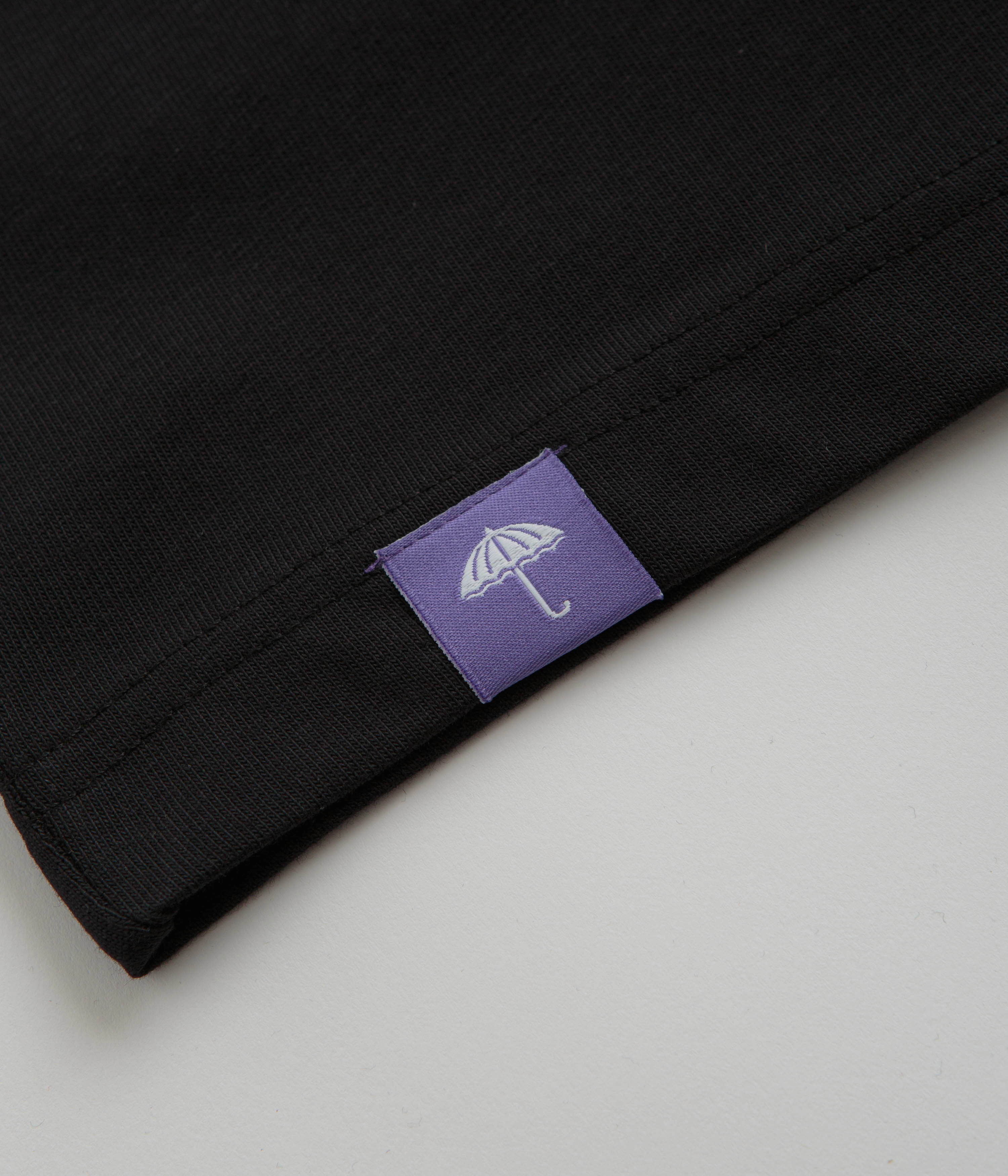 Zipped Helas Brush T-Shirt - Black