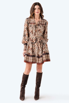 Timeless Comfort Wear Evening Ready Fate Tiered Mini Dress with Pintuck Neckband