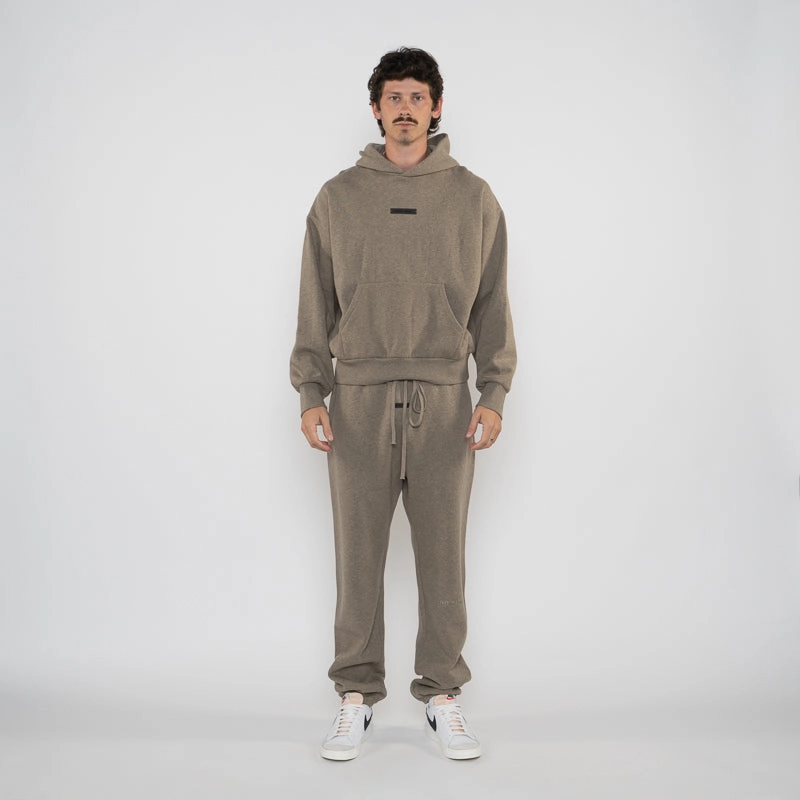 Fear Of God Essentials Classic Fit Fleece Hoodie - Homestead Heather Recycled Polyester Blend