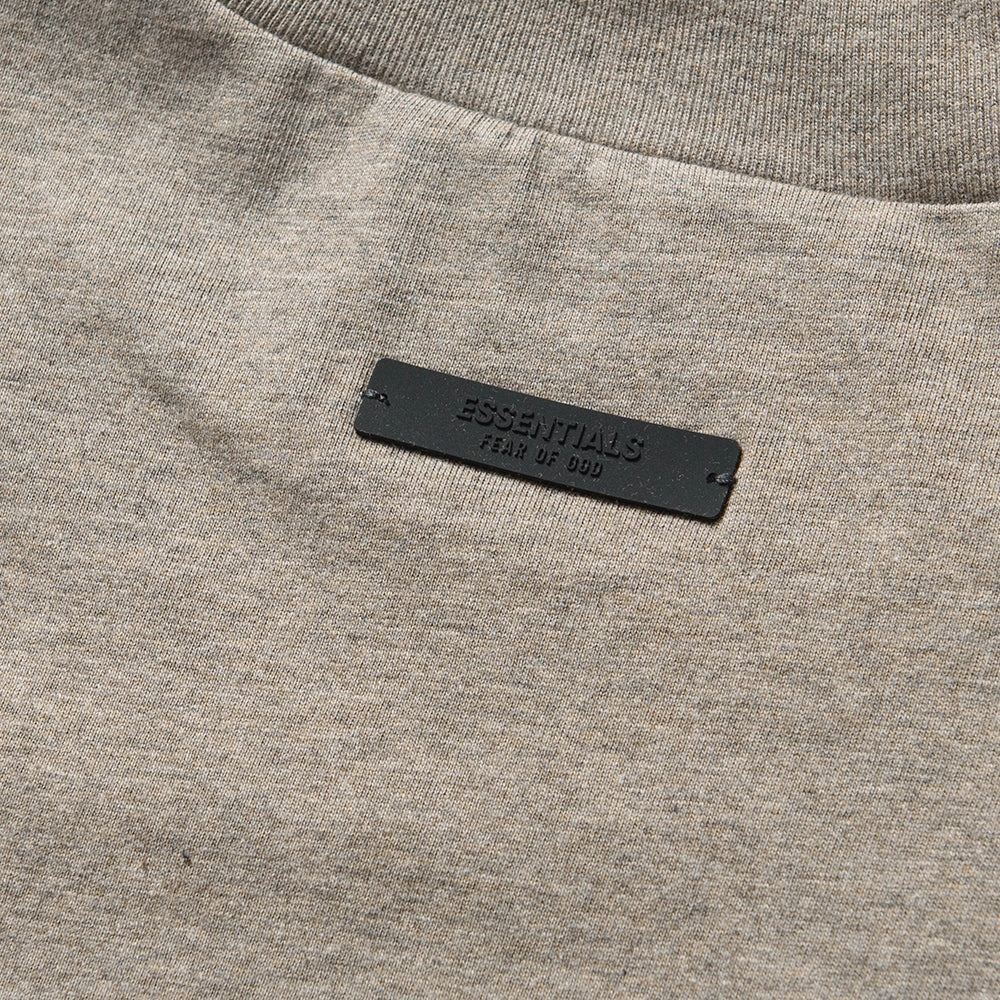 Fear of God Essentials Jersey Crewneck Tee - Heather Gray Quilted Pattern
