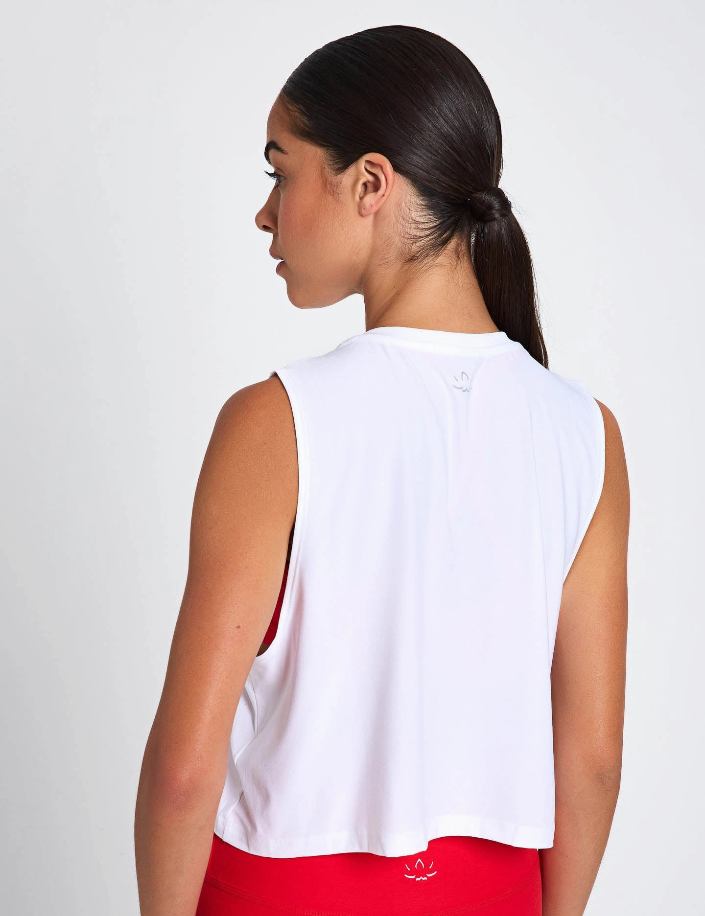 Featherweight Minimal Cropped Tank - Cloud White Recycled Material Blend