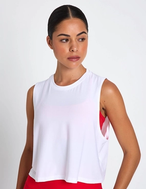 Featherweight Minimal Cropped Tank - Cloud White Navigation - equipped research and development