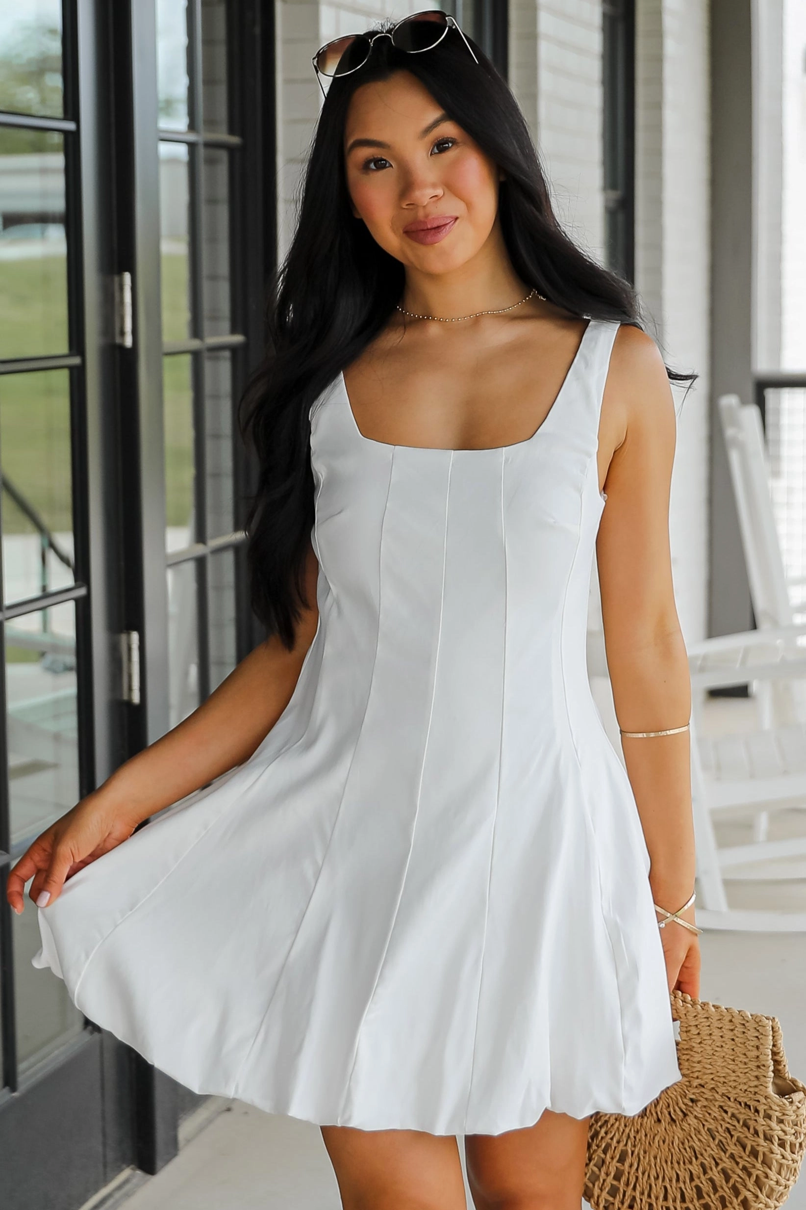 Breeze Flow FINAL SALE - According To You Bubble Hem Mini Dress