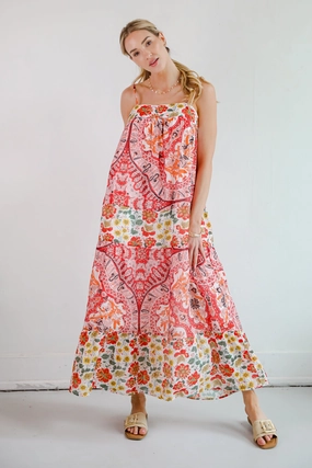 FINAL SALE - Everlasting Bliss Red Floral Maxi Dress Daywear Fit