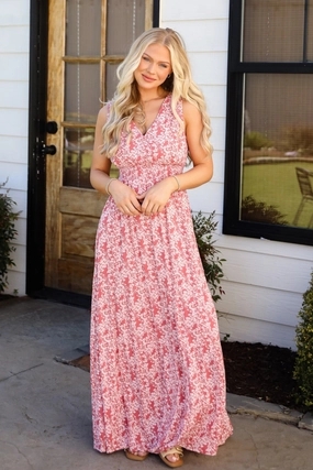 FINAL SALE - Musing About You Mauve Floral Maxi Dress Warm Undertone Perfect Fit Wear