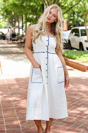 Air Beauty Festival-Ready FINAL SALE - Mykonos Memories Ivory Midi Dress