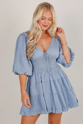 FINAL SALE - Never Better Tiered Mini Dress Unisex Option