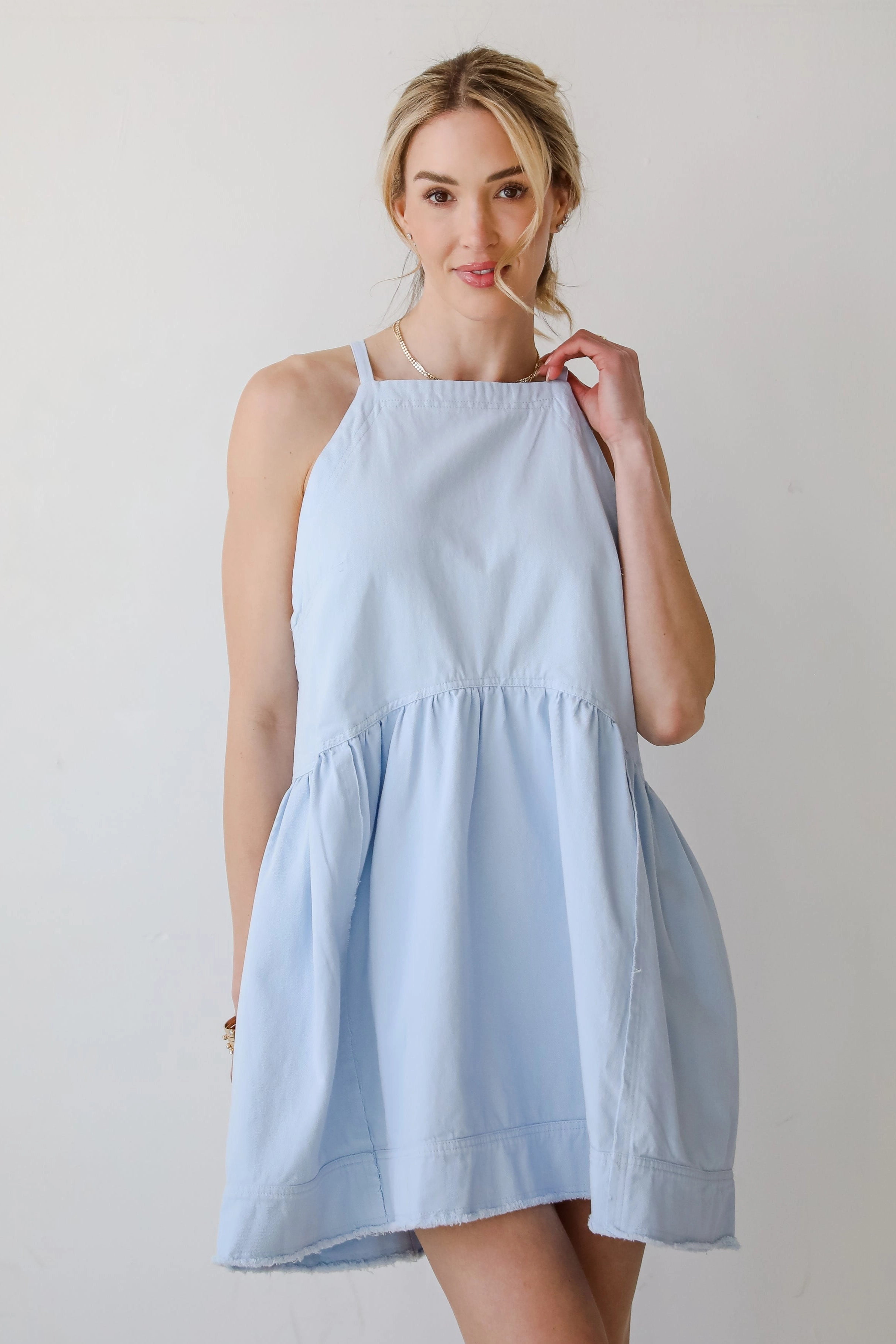 Pop Texture FINAL SALE - Sweetly Made Denim Mini Dress