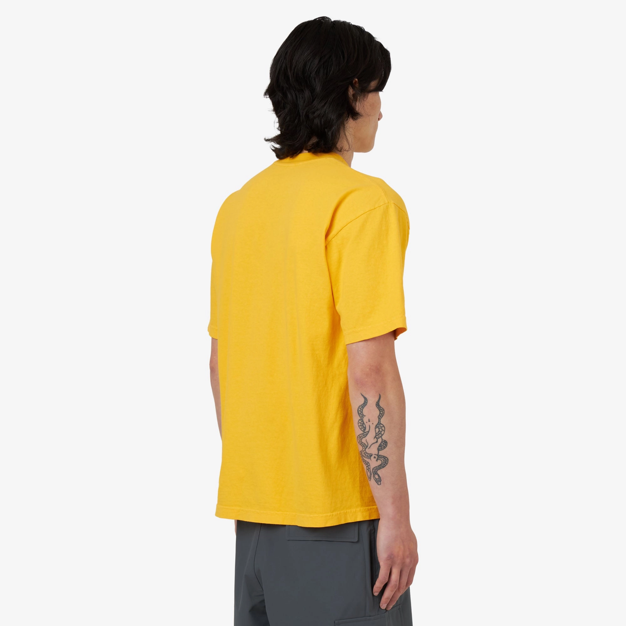 hemmed hem Full length Actual Source Happy Book T-shirt / Yellow