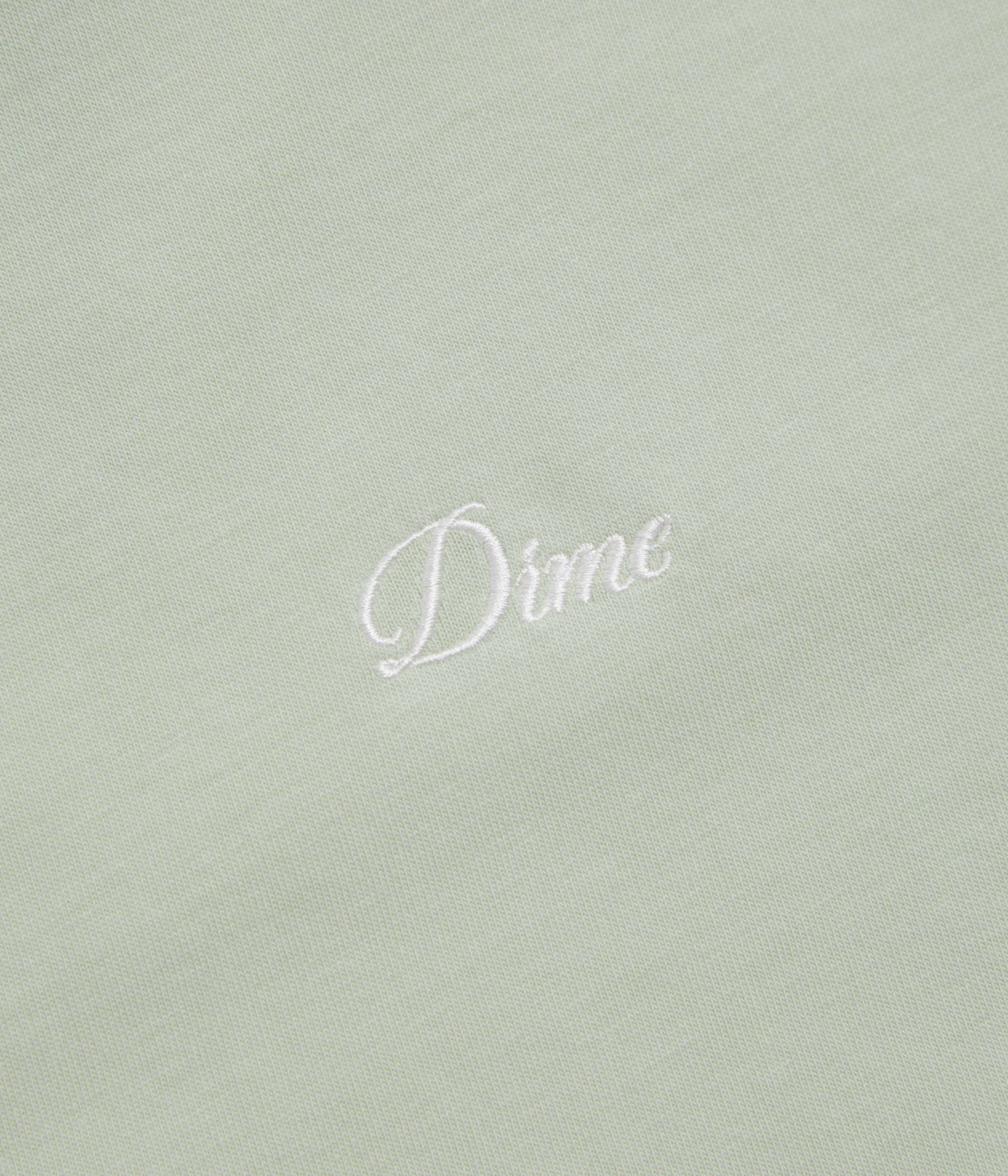 Workshop Dime Cursive Small Logo T-Shirt - Charcoal Moss