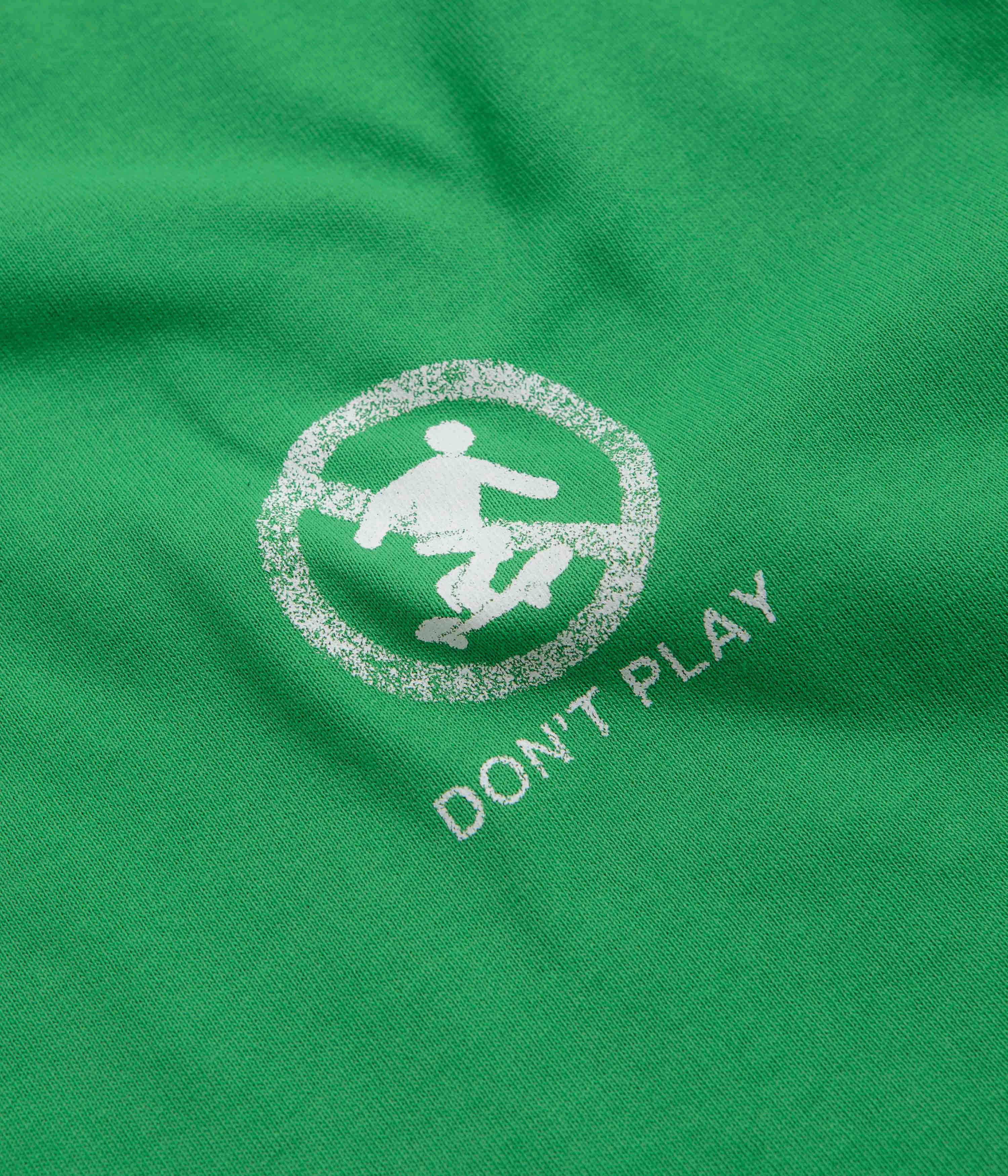 raw hem Polar Don't Play T-Shirt - Kelly Green