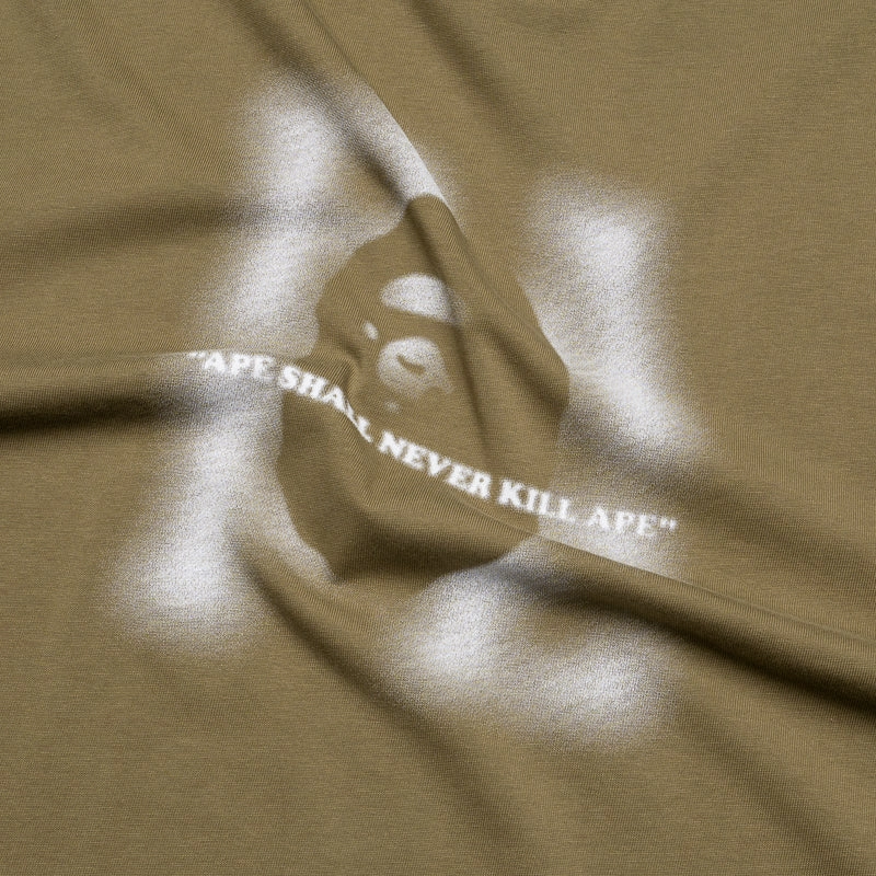 buckle A Bathing Ape Blur Logo Tee - Olive Drab